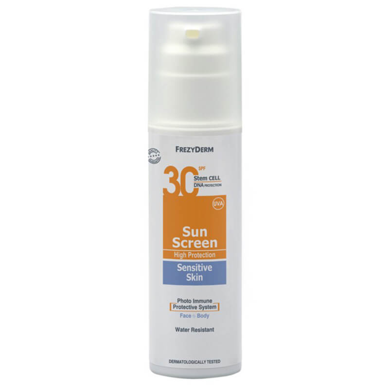 Frezyderm Sunscreen Sensitive Αντιηλιακό γαλάκτωμα προσώπου και σώματος Spf 30 Healthspot Overespa
