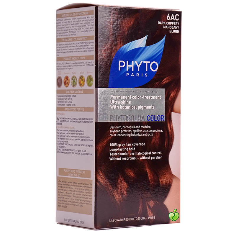 Phyto Paris Phytosolba Color 6ac Βαφή,  Ξανθό Σκούρο Ακαζού Χάλκινο Healthspot - Overespa