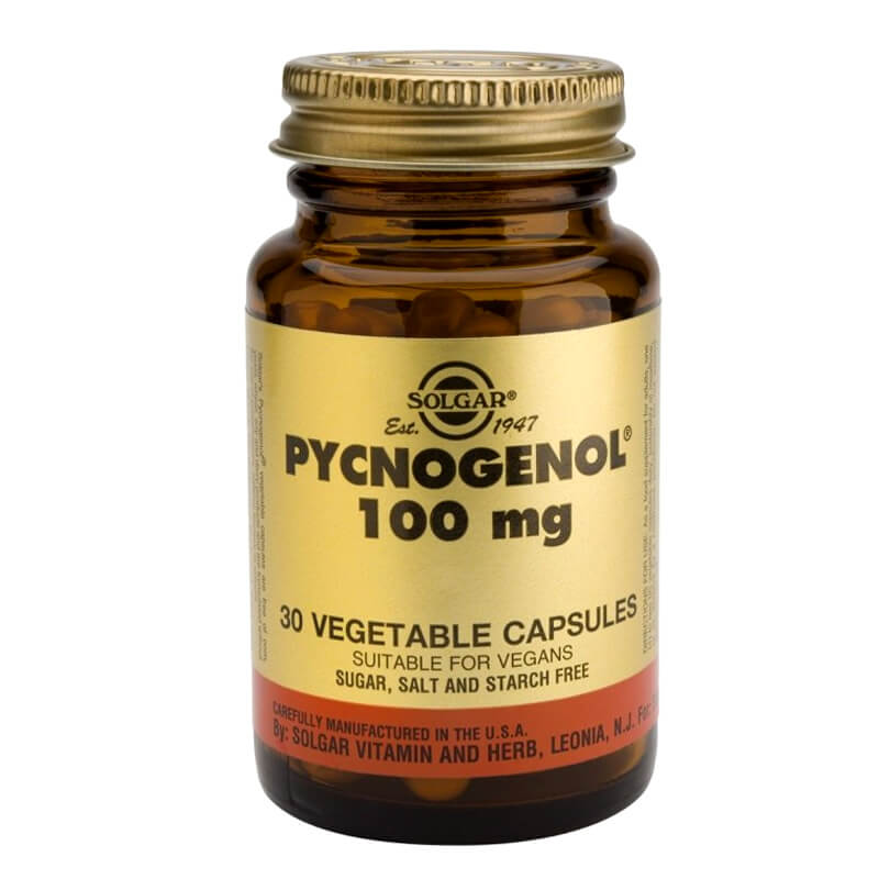 Solgar Pycnogenol 100mg Veg Caps 30s Αγγεία-κυκλοφορικό-άντιφλεγμονώδεις ιδιότητες Healthspot Overespa