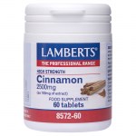 Lamberts Cinnamon 2500mg 60 tabs Συμπληρώματα διατροφής, 2500mg, 60 tabs Healthspot Overespa