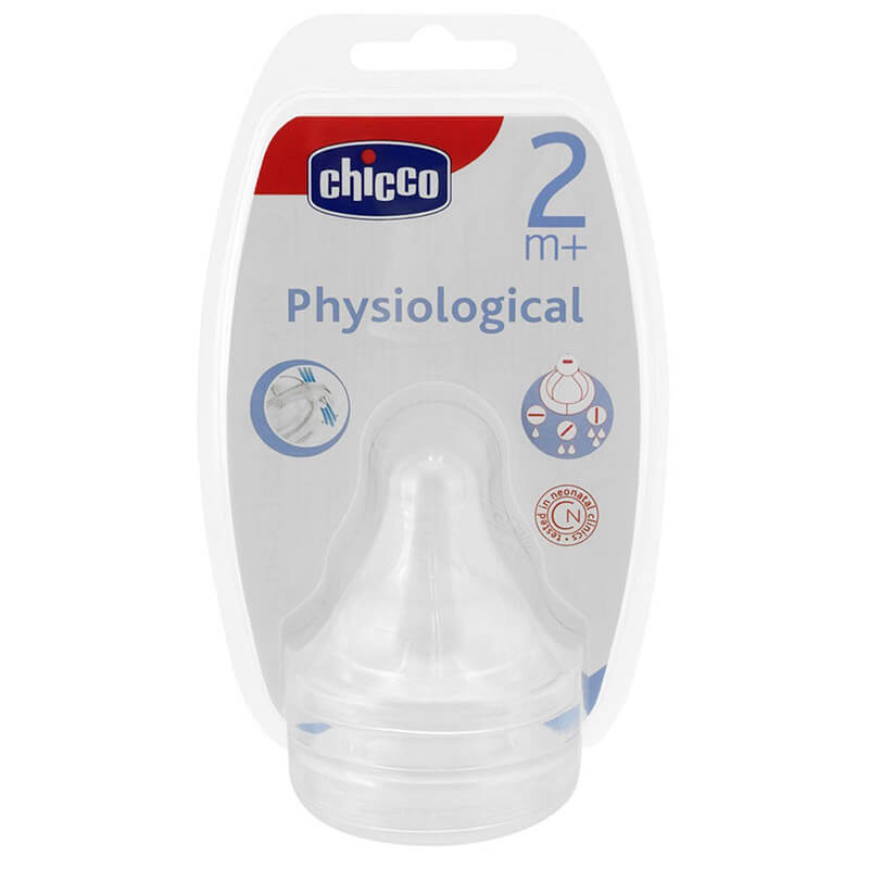 Chicco Θηλή σιλικόνης ρυθμιζόμενη ροή 2m+ Φυσική μέθοδος Healthspot Overespa