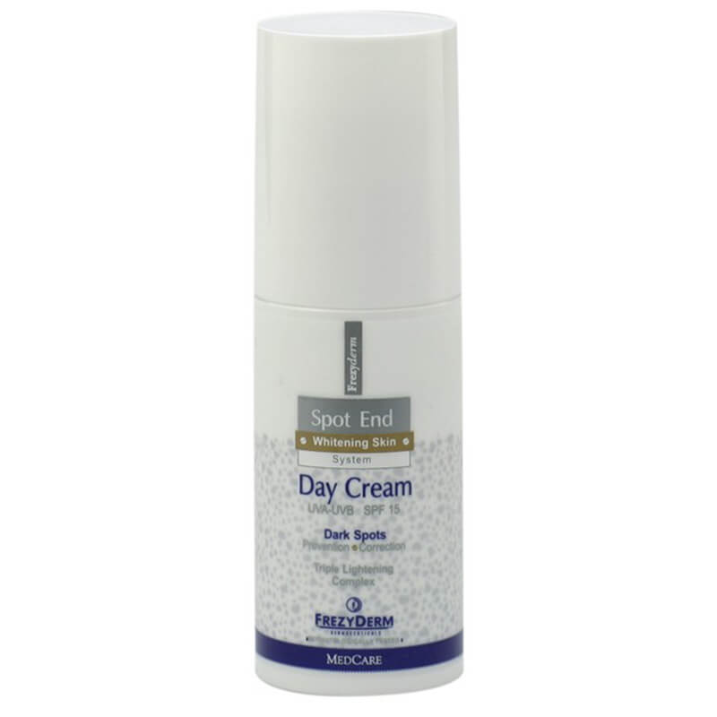 Frezyderm Spot-end Day Cream Λευκαντική κρέμα ημέρας για το πρόσωπο, το λαιμό και το ντεκολτέ 50ml Healthspot Overespa