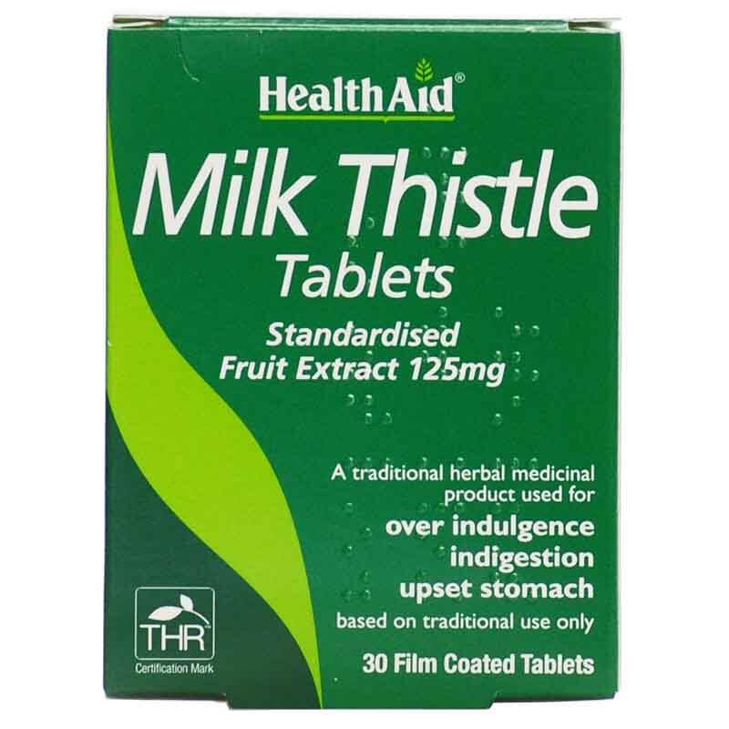 Health aid Milk Thistle Seed Extract 30 tablets Φυτοθεραπεία με ταμπλέτες που προστατεύουν το ήπαρ Healthspot Overespa