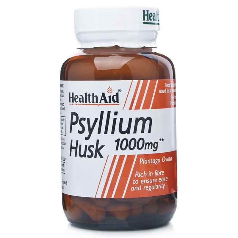 Health Aid Psyllium Husk Φυτικές κάψουλες για την δυσκοιλιότητα Healthspot Overespa