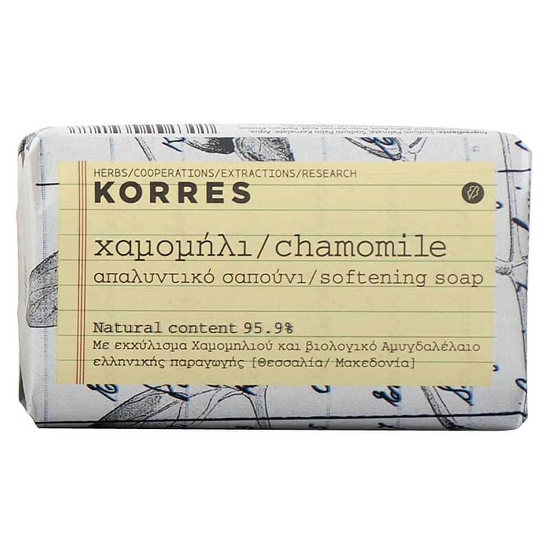 korres soap chamomile 125g Περιορίζει τους ερεθισμούς, περιποιείται την επιδερμίδα Healthspot Overespa