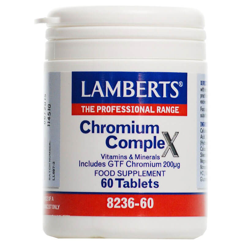 Lamberts Chromium Complex 60 tabs Συμπληρώματα διατροφής Healthspot Overespa