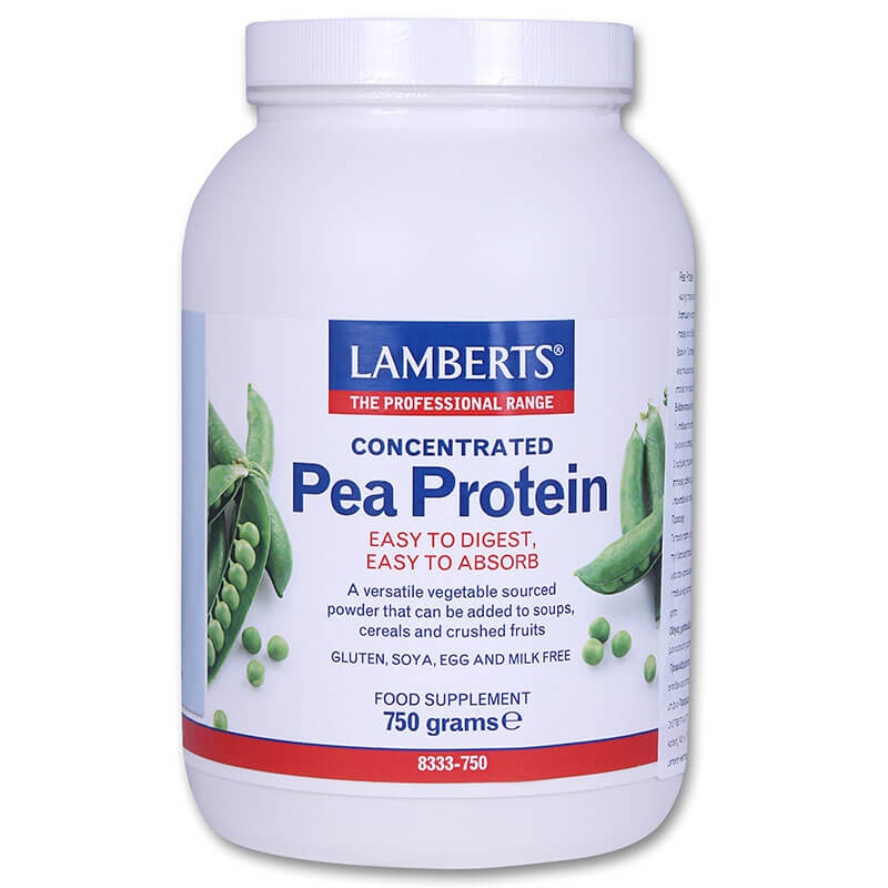 Lamberts Pea Protein Βιταμίνες κατάλληλες για χορτοφάγους/αθλητές, 750Gr Healthspot Overespa