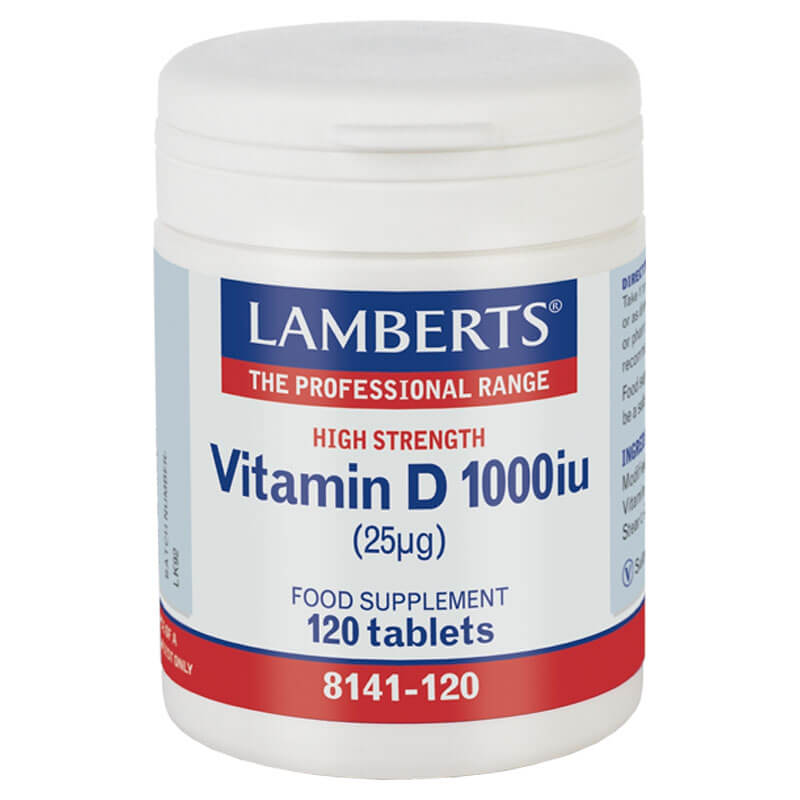 Lamberts Vitamin D 1000iu Για την υγεία οστών & δοντιών, 1000iu 120tabs Healthspot Overespa