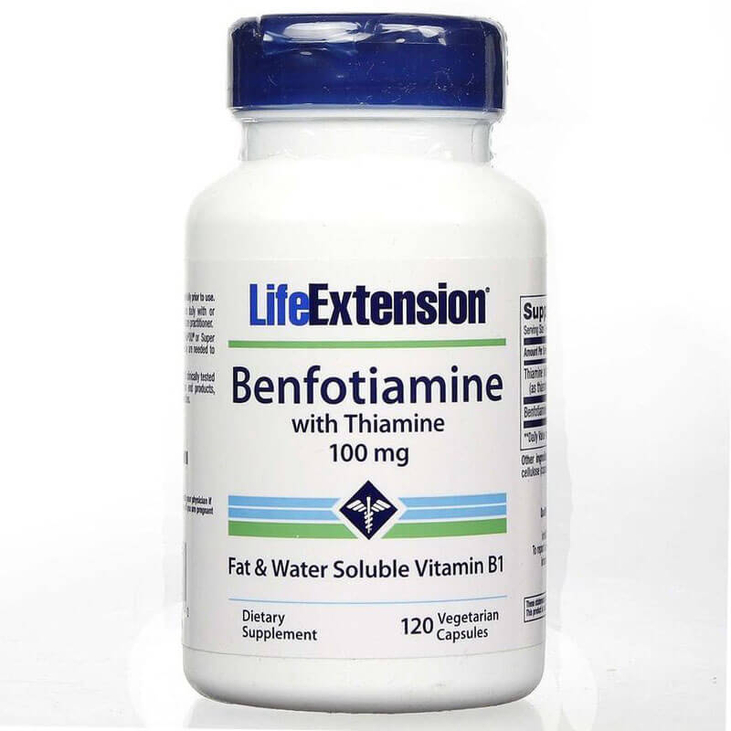 Life extension benfotiamine 120  vegicaps -healthspot overespa
