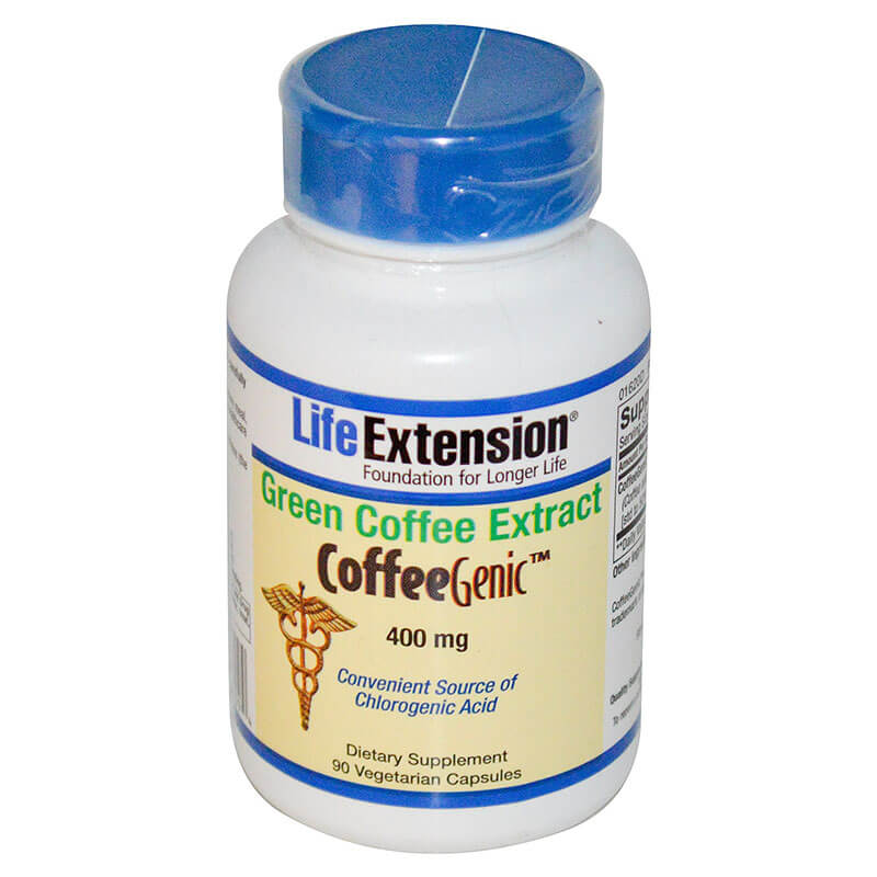 Life extension cofee genic green coffe extract 90caps -healthspot overespa