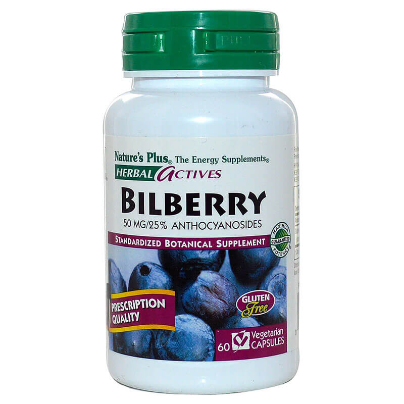 Nature`s plus bilberry 50 mg vcaps 60 -healthspot overespa