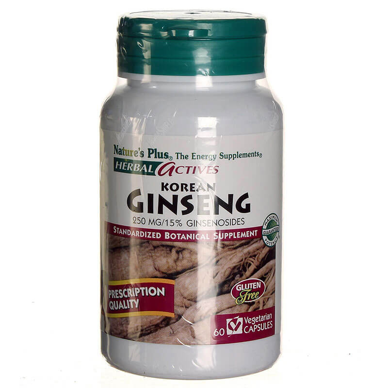 Nature`s plus korean ginseng 250 mg vcaps 60 -healthspot overespa