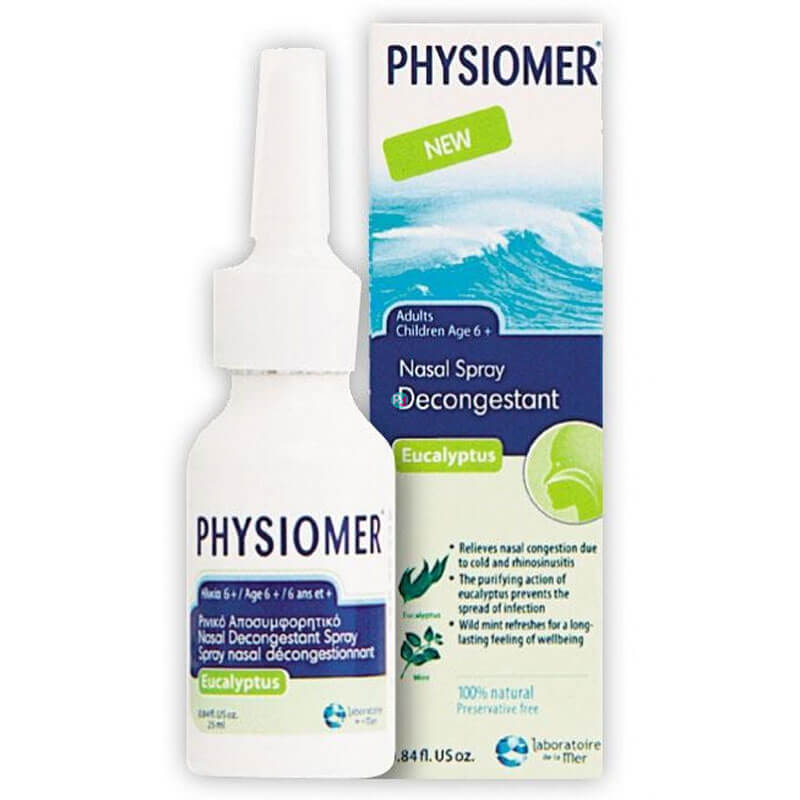 Omega Pharma Physiomer Hypertonic Eucalyptus Ρινική αποσυμφόρηση. 25 ml Healthspot Overespa