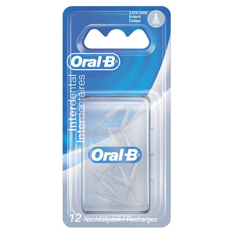Oral-B Interdental Μεσοδόντια 12 Ανταλλακτικά Βουρτσάκια -healthspot overespa