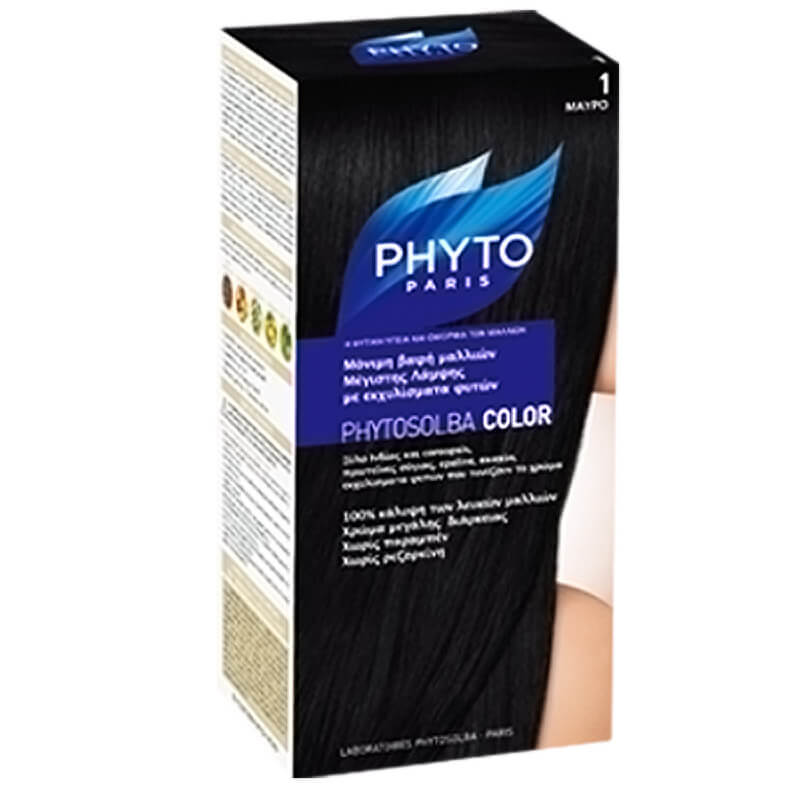 Phyto Paris Phytosolba Color1 Βαφή Μαύρο Healthspot Overespa