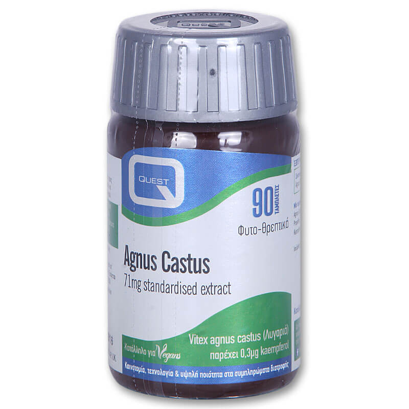 Quest Agnus Castus 90 tabs Βοηθά στη ρύθμιση του εμμηνορροϊκού κύκλου -healthspot overespa