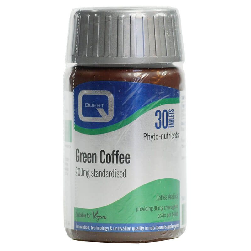Quest Green Coffee 30 tabs Χαμηλή περιεκτικότητα σε καφεΐνη -healthspot overespa