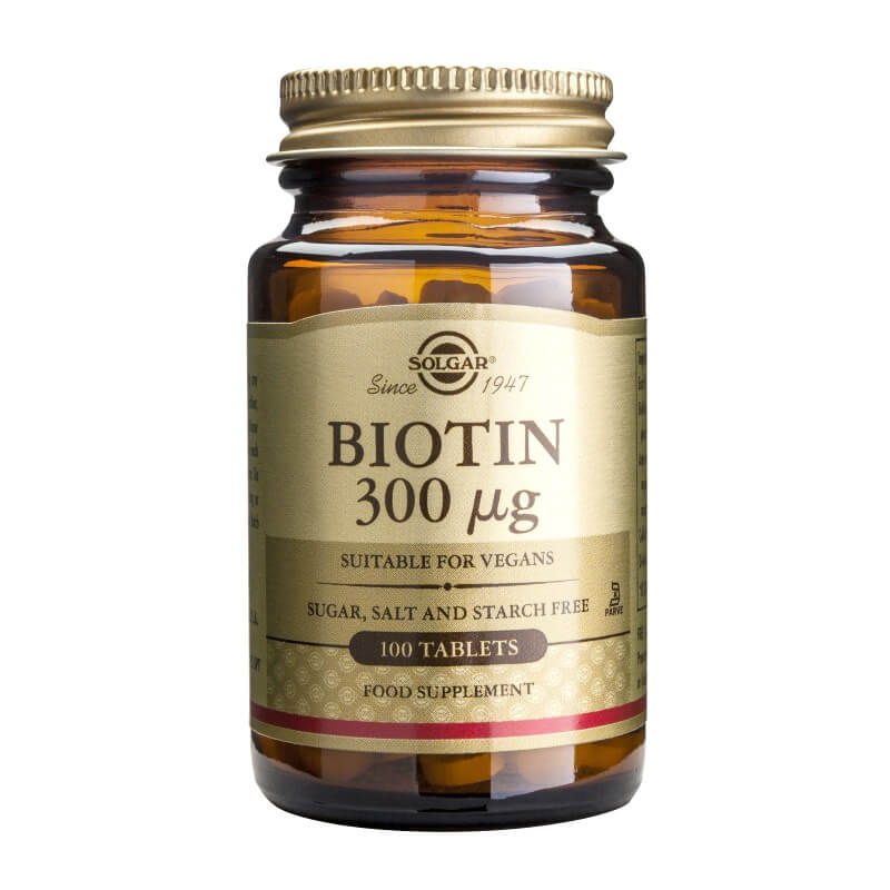 Solgar Biotin 300mg Tabs100s Για την επιδιόρθωση των μαλλιών και του δέρματος Healthspot Overespa