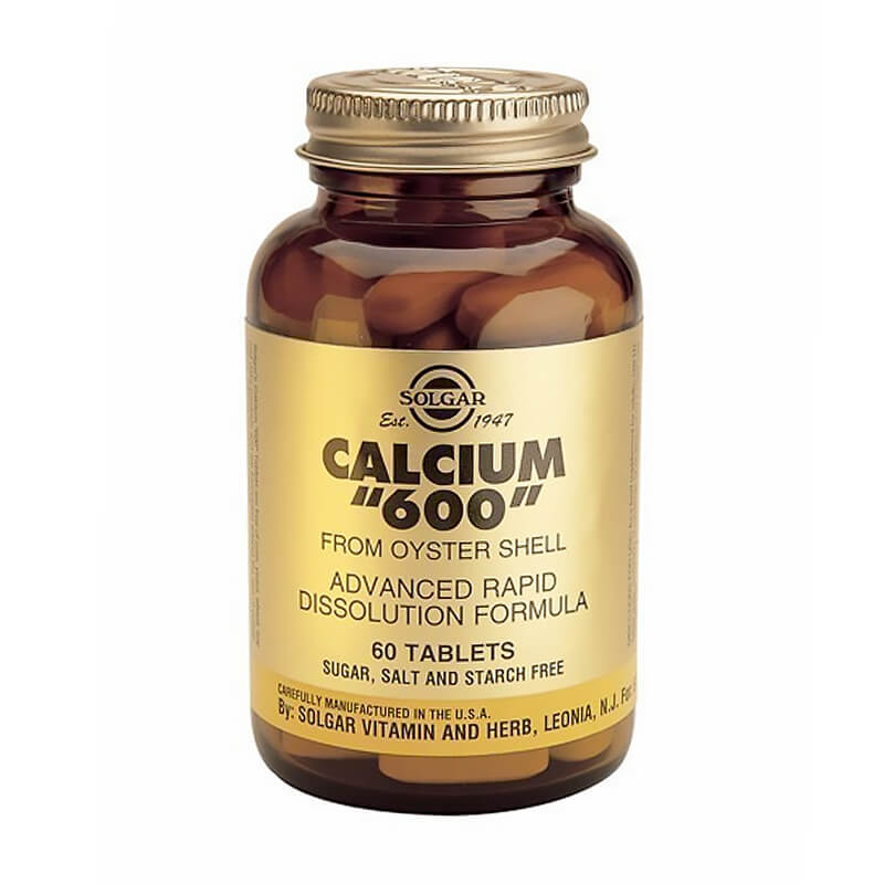 Solgar Calcium Tabs 600mg 60 tabs Συμπλήρωμα ασβεστίου, Tabs 60s Healthspot Overespa