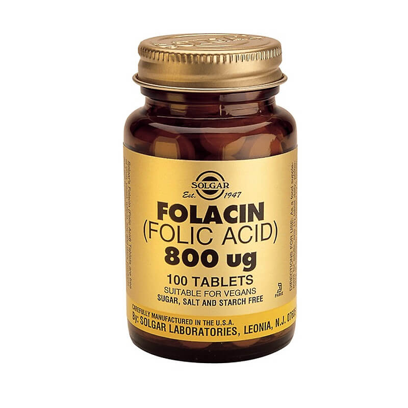 Solgar Folic Acid 800mg Tabs 100s Για την αναιμία Healthspot Overespa