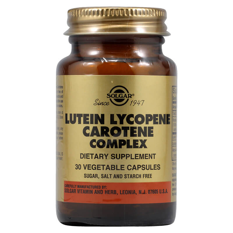 Solgar Lutein Lycopene Carotene Complex Vegtabs 30s Αντιοξειδωτικό για εκφυλιστικές καταστάσεις οφθαλμών Ovehealth Overespa