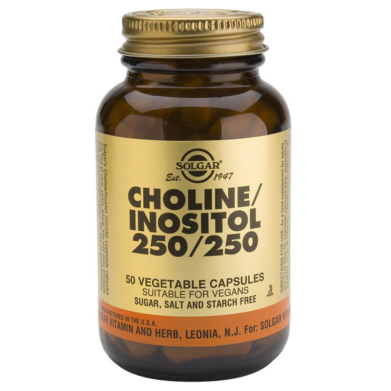 Solgar choline-inositol 250-250mg vegicaps 50s -healthspot overespa