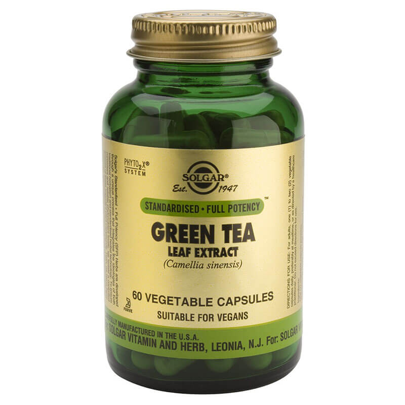 Solgar sfp green tea leaf extract vegicaps 60s -healthspot overespa