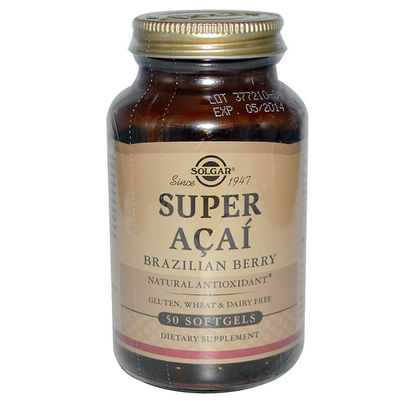 Solgar super acai extract softgels 50s -healthspot overespa