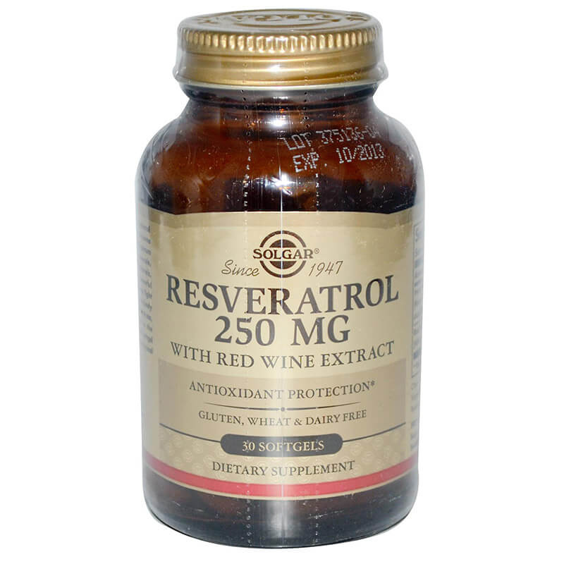 Solgar Resveratrol Συμπληρώματα διατροφής, 250mg 30 Healthspot - Overespa