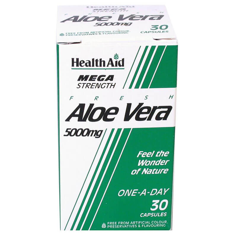 health aid aloe vera 5000mg 30caps Συμπληρώματα διατροφής με aloe vera - healthspot overespa