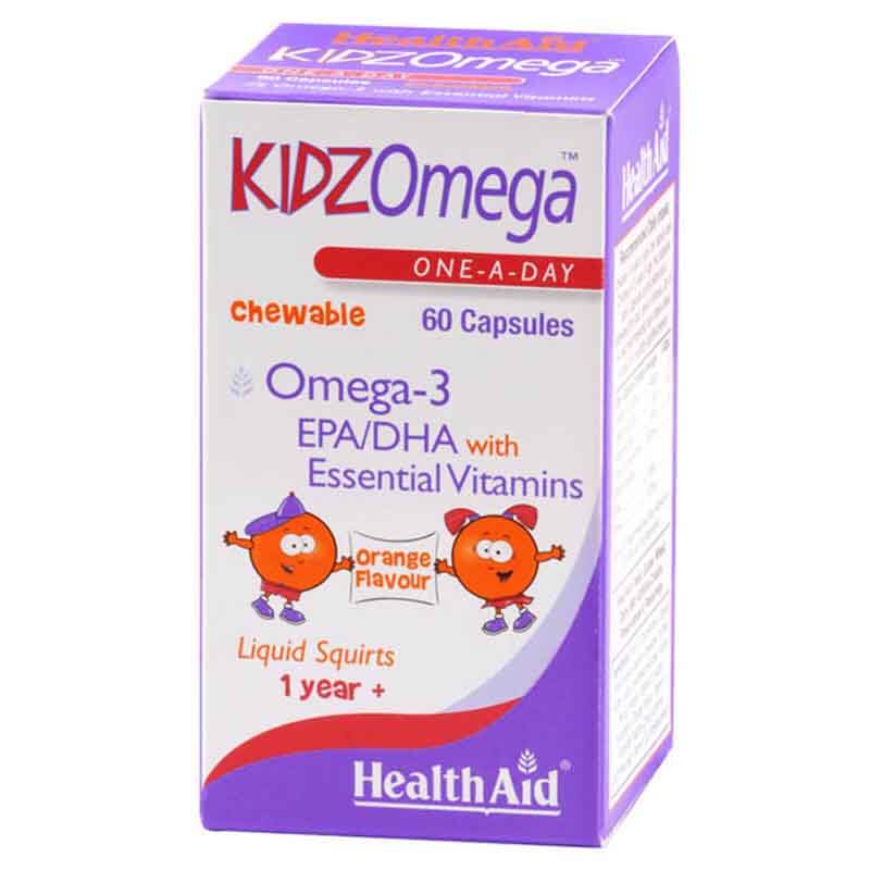 Health Aid KidzOmega 60tabs Βιταμίνες για σωστή ανάπτυξη του οργανισμού Healthspot Overespa