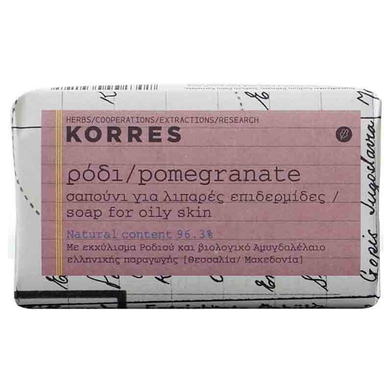 korres soap pomegranate 125g Το εκχύλισμα ροδιού τονώνει την επιδερμίδα Healthspot Overespa