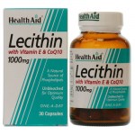 Health aid lecithin with coq10 1000mg and vit e 30 caps Αποτοξινωτικές κάψουλες με συνένζυμο Q10- healthspot overespa