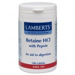 Lamberts Betaine-pepsin Χρήσιμο σε περιπτώσεις αερίων, φουσκωμάτων, δυσπεψίας, τροφικών αλλεργιών Healthspot Overespa