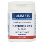Lamberts Manganese Ειδικά συμπληρώματα, 5mg 100caps Healthspot Overespa