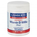 Lamberts Vitamin D 1000iu Για την υγεία οστών & δοντιών, 1000iu 120tabs Healthspot Overespa