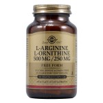 L-Arginine - L-Ornithine 500-250mg Συμπλήρωμα L-ornithine 250mg veg. caps 50s Healthspot Overespa